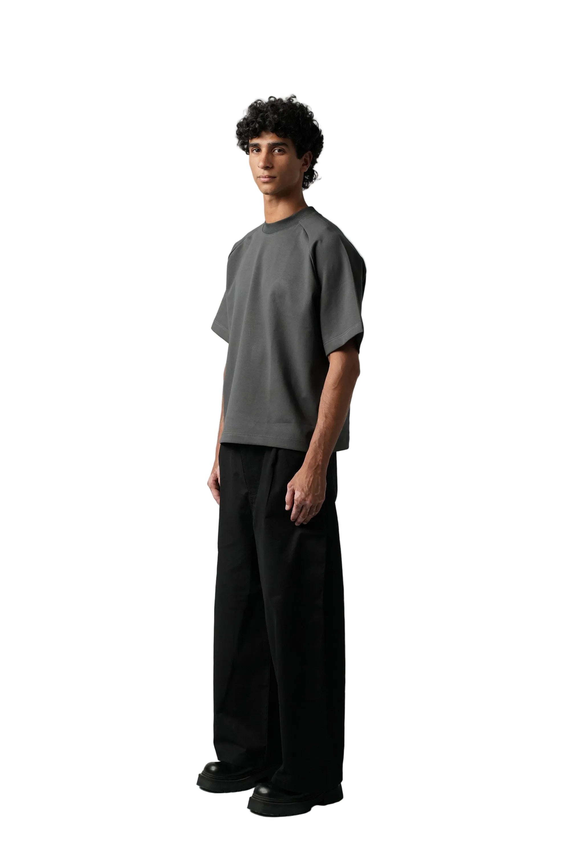 GREY BOXY T-SHIRT