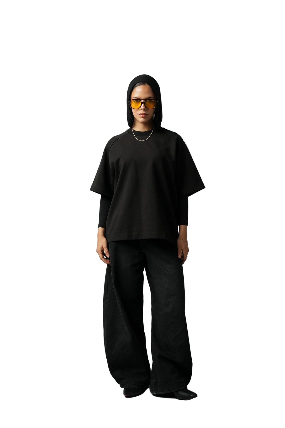 BLACK BOXY T-SHIRT