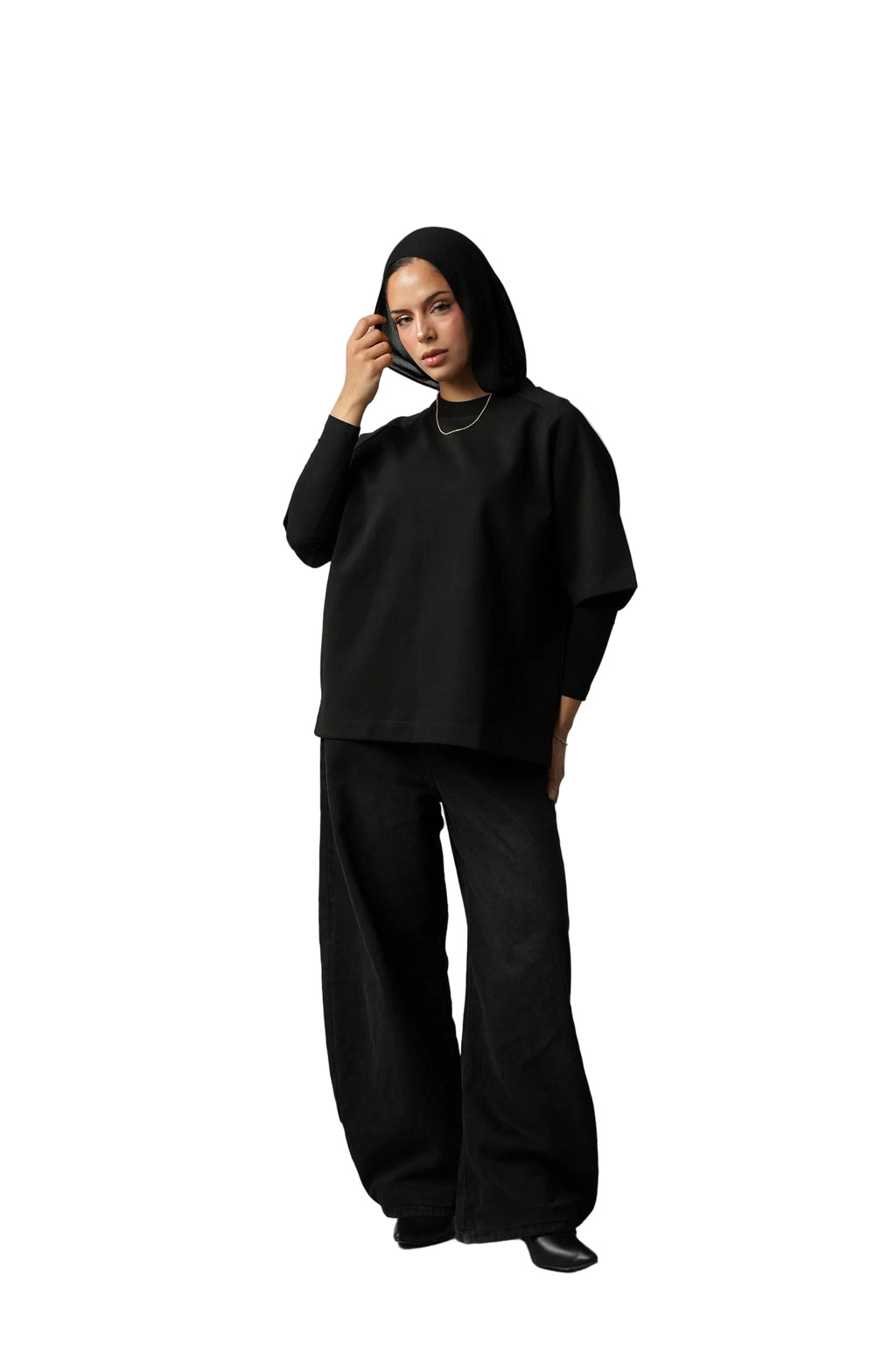 BLACK BOXY T-SHIRT