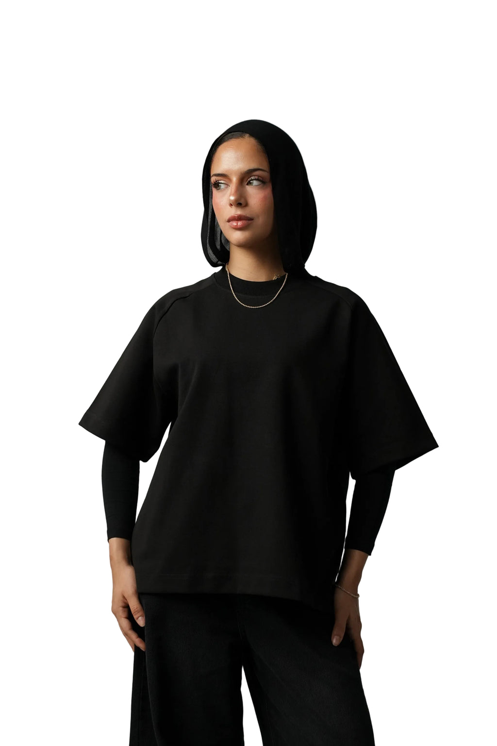 BLACK BOXY T-SHIRT