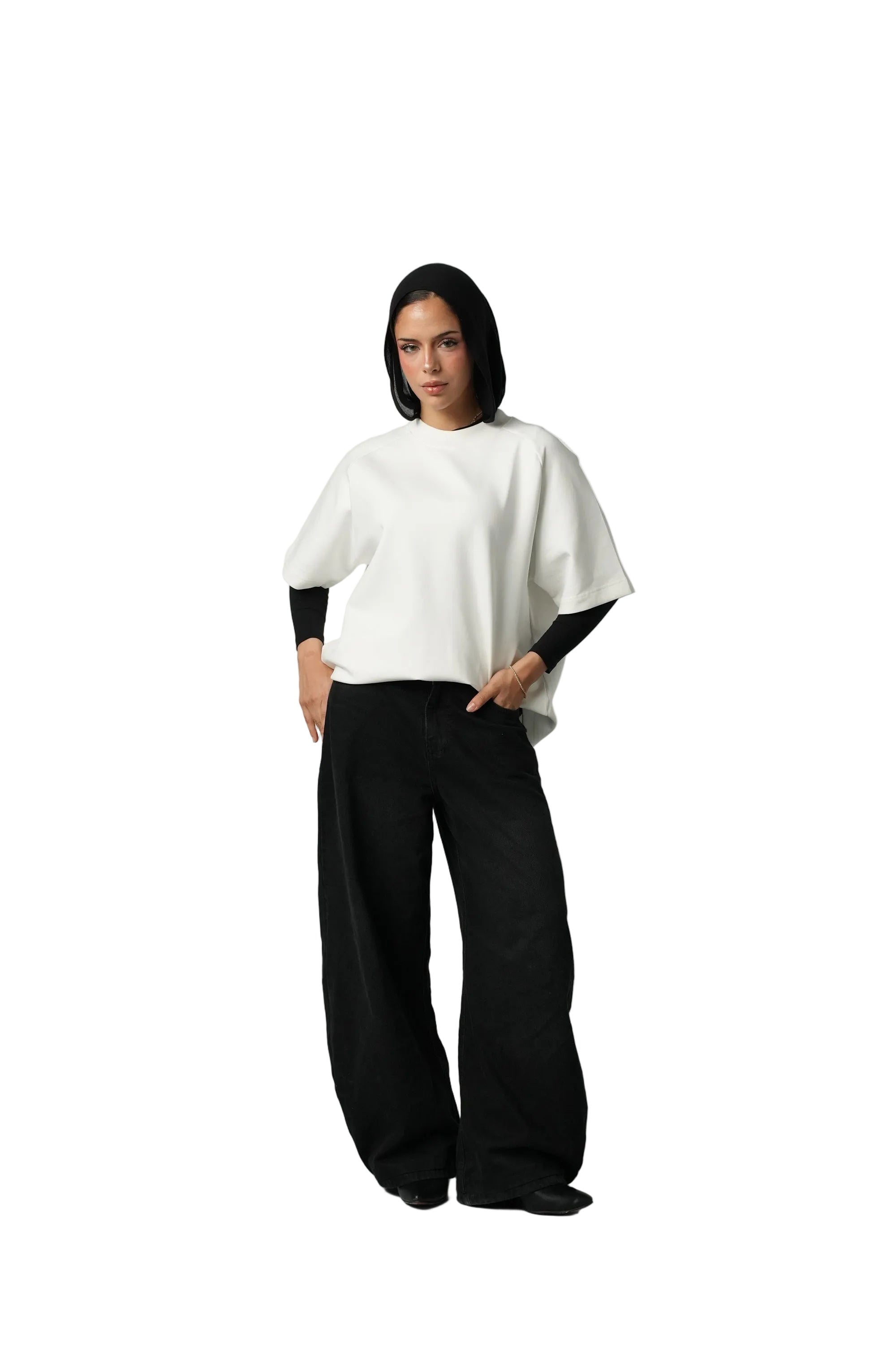 WHITE BOXY T-SHIRT